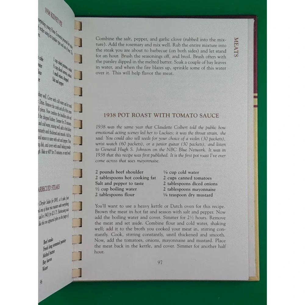 Forgotten Recipes Vol 1 Vintage Cookbook 1929 Classics Reprint Spiral Bound